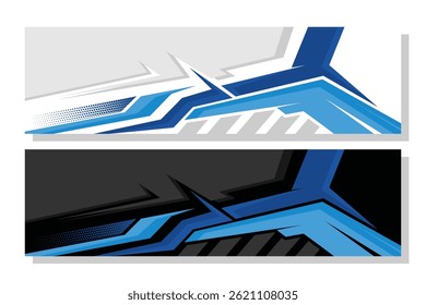 Abstract Car, jersey design vector. Graphic abstract racing, gamer background design for vehicle wrap, jersey, racing car, rally, adventure and livery in blue color combination
