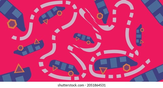 abstract car with line red background