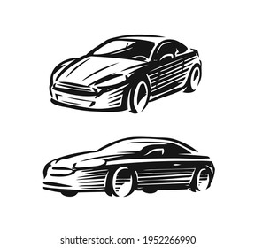 Abstract car logo. Automotive concept vector illustration