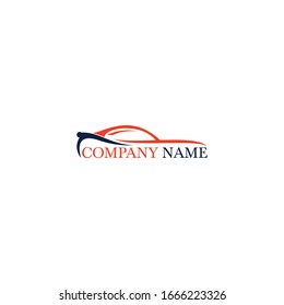 Abstract car logo design concept.