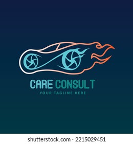 abstract car logo. isolated illustration vector