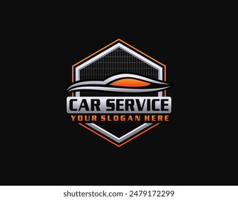 Ilustración vectorial de Vector con logotipo de coche Abstractas