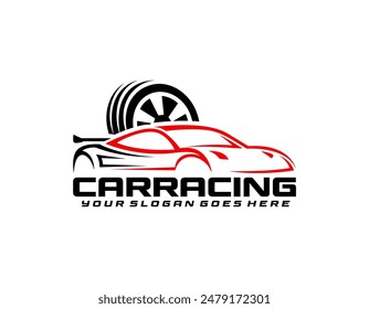 Ilustración vectorial de Vector con logotipo de coche Abstractas