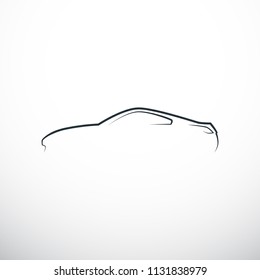 Abstract car silhouette. Side view. Vector illustration