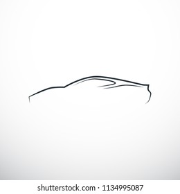 Abstract car silhouette. Side view. Vector illustration