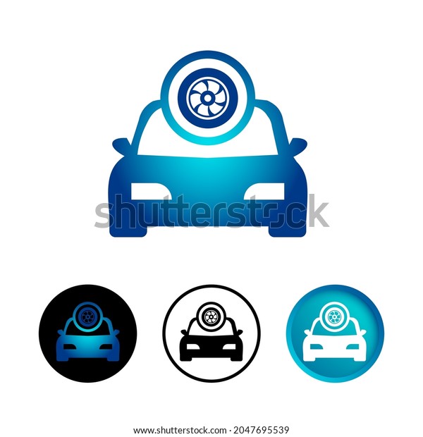 Abstract Car With Spare Tire\
Icon Set