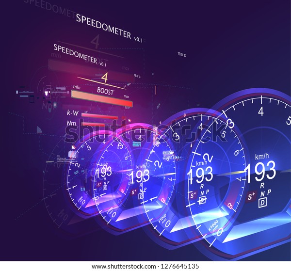 	
Abstract car
speedometer - stock
vector