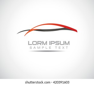 Abstract car sport design concept automotive topics vector logo design template. Vector illustration