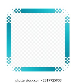 Abstract car sport race frame with blue and white flags. Start and finish line design for racing championship