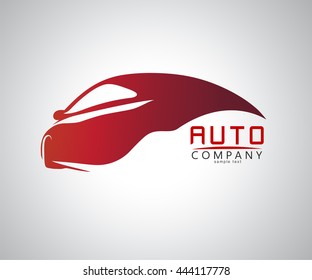 abstract car sport racing vector logo template