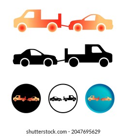 Conjunto de iconos de arrastre de coches abstracto