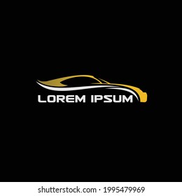 plantilla de vector del logotipo de transporte de coches abstracto