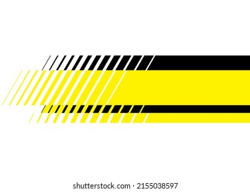 Abstract car tuning stripe, racing car template. Striped pattern. Sticker on the body of a car or yacht. Racing lane. Vector background