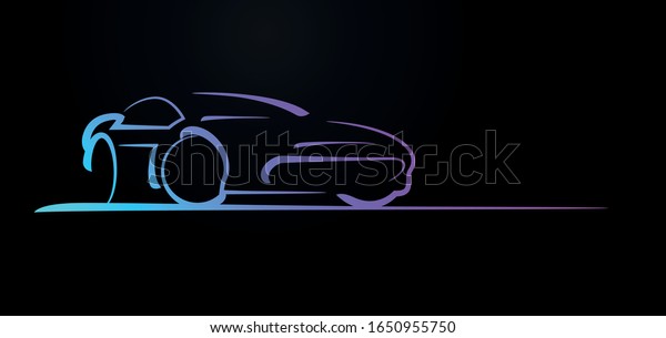 Abstract car in\
vector. Stylized\
illustration.