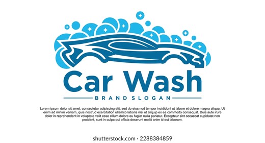 Abstract car wash logo icon vector Premium Vektor