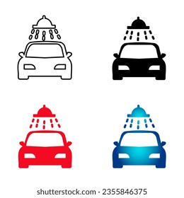 Abstract Car Wash Silhouette Illustration, can be used for business designs, presentation designs or any suitable designs.