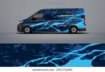 Abstract Car wrap livery design for van printable file below