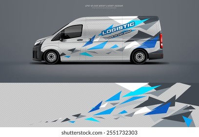 Abstract Car wrap livery design for van printable file below