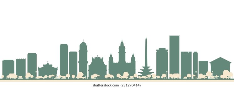 Abstract Caracas Venezuela City Skyline with Color Buildings. Vector Illustration. Business Travel and Tourism Concept with Modern Architecture.
