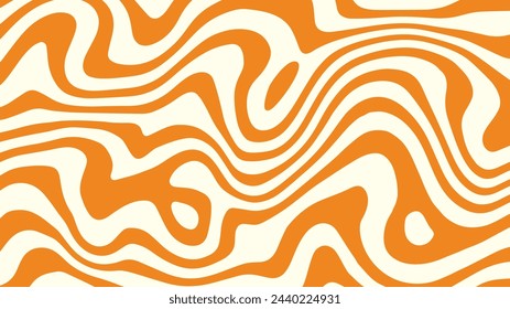 Abstract caramel pattern. Striped wavy peanut butter background. Vector banner with toffee texture