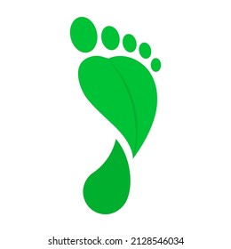 Abstract carbon footprint neutral icon. Net zero. Carbon neutral. Vector, isolated on white background