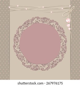 abstract card background with hand drawn laces