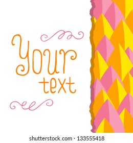 Abstract card background. Postcard template with place for your text.
