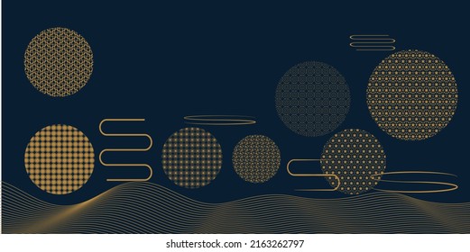 Abstract card, circle traditional patterned banner design, flat style vector illustration concept for holiday decorative elements.