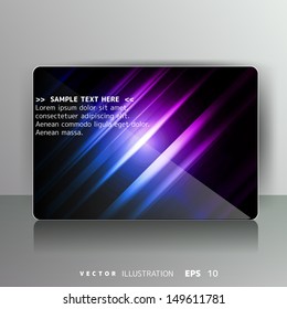 Abstract card with colored lines