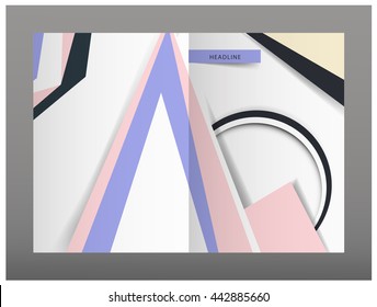 Abstract card  design set. A4 template. Abstract background. Geometric shapes and frames for presentation, flyers, brochures, leaflets, posters, business cards and document cover pages design.