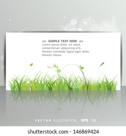 Abstract card with floral background