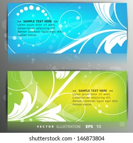 Abstract card with floral background