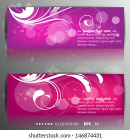 Abstract card with floral background