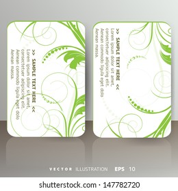 Abstract card with floral background