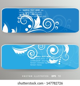 Abstract card with floral background
