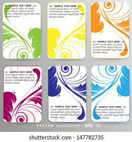 Abstract card with floral background