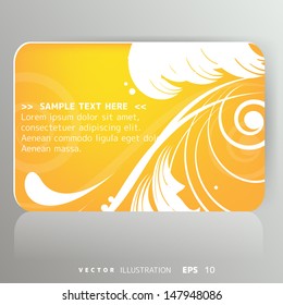 Abstract card with floral background