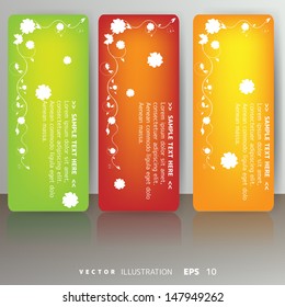 Abstract card with floral background