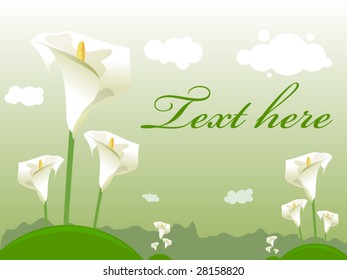 Abstract card with flower