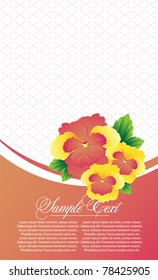 abstract card with flowers