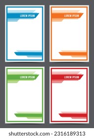 abstract card frame border template design flyer 