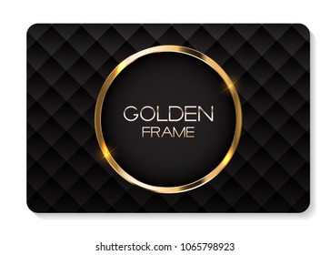Abstract Card with Golden Frame Vector Illustration EPS10