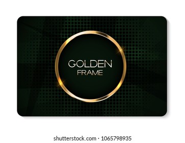 Abstract Card with Golden Frame Vector Illustration EPS10