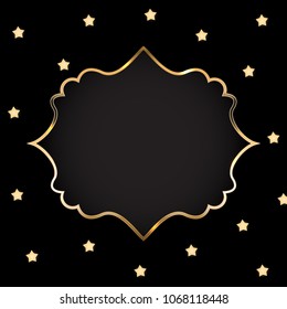 Abstract Card with Golden Frame Vector Illustration EPS10