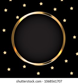 Abstract Card with Golden Frame Vector Illustration EPS10