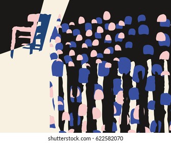 Abstract Card. Hand drawn vector textures.
