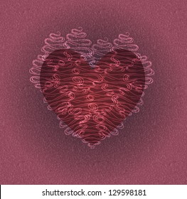 Abstract card with heart