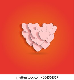 abstract card with heart. Eps 10