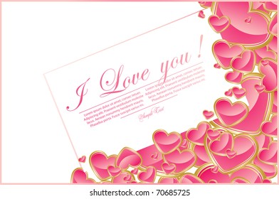 Abstract card with hearts