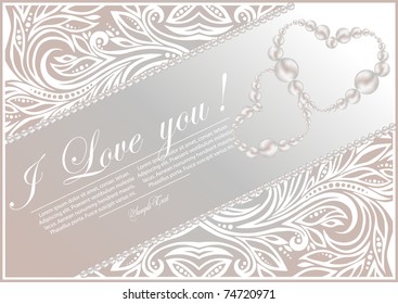 Abstract card with hearts